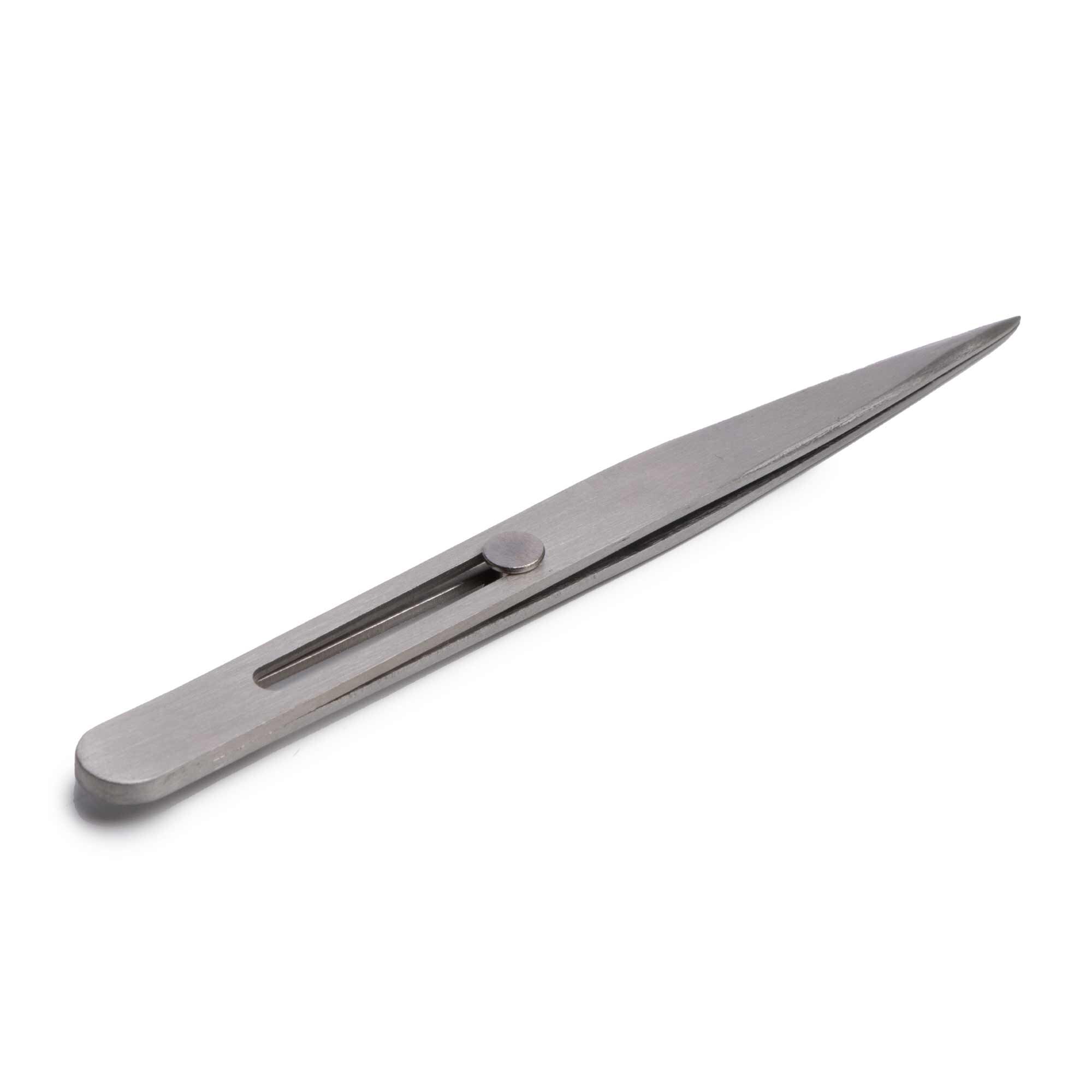 Hobby Essentials 4.75" Point Slide Lock Stainless Steel Tweezer