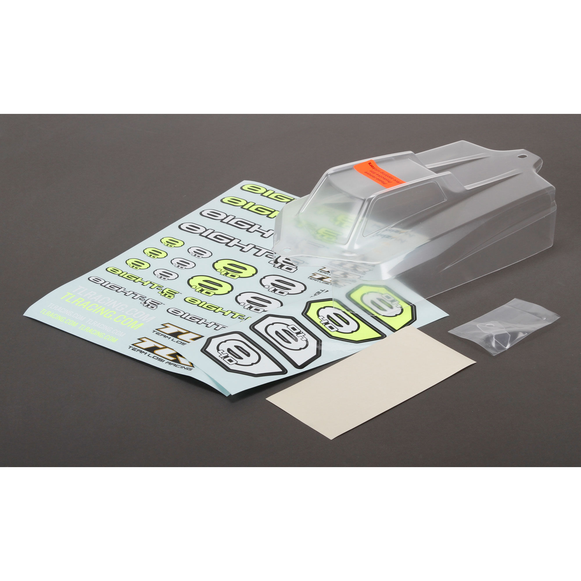 Team Losi Racing 1/8 Clear Body Set: 8IGHT-E 4.0