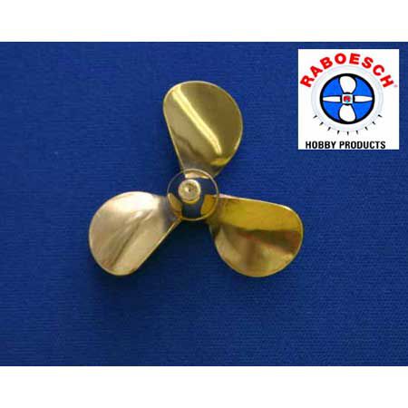Dumas Products, Inc. Brass 3-Blade Prop,2.0 Pitch,1-1/2"Right