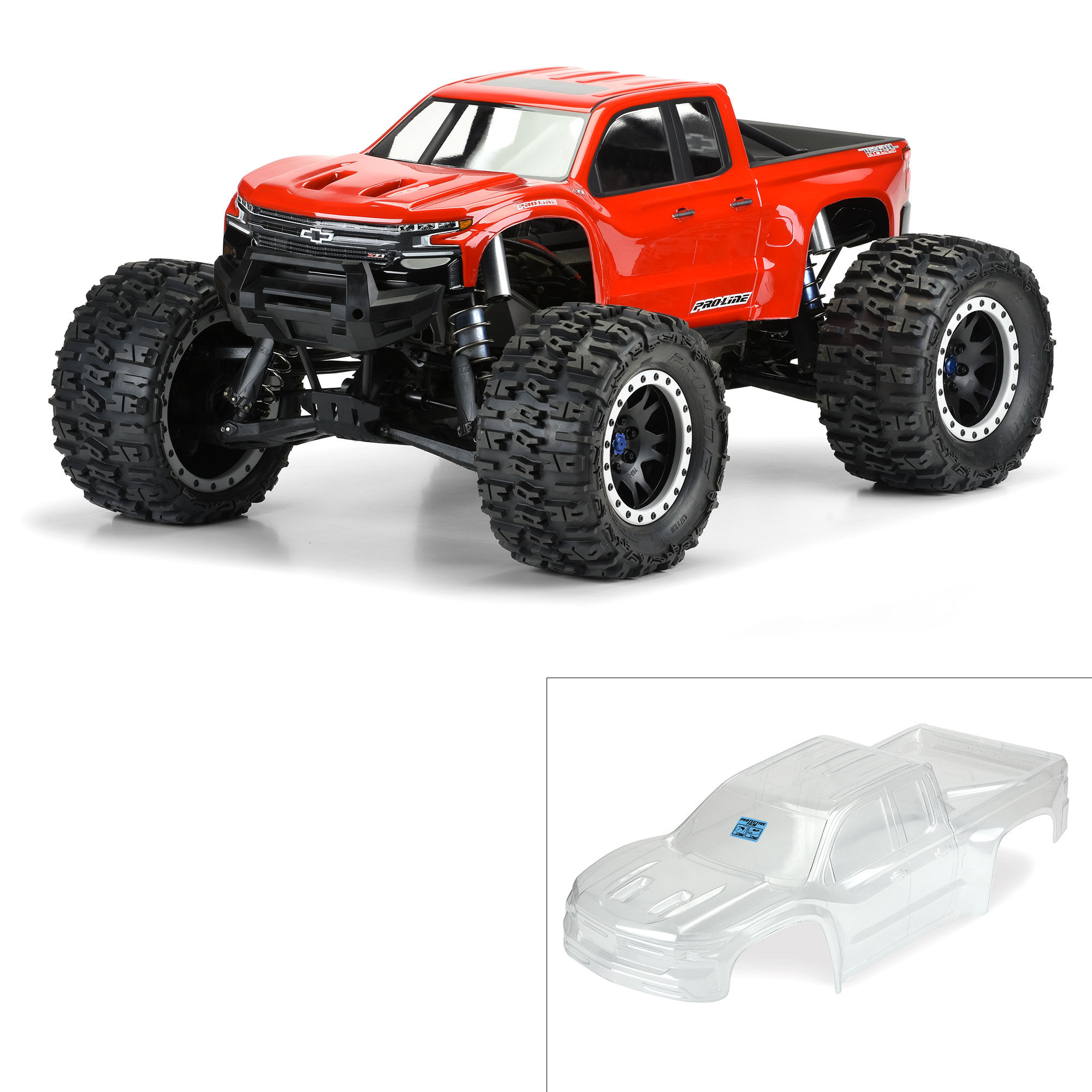 Pro-Line Racing 1/5 Pre-Cut 2019 Chevy Silverado Z71 Trail Boss Clear Body: X-MAXX
