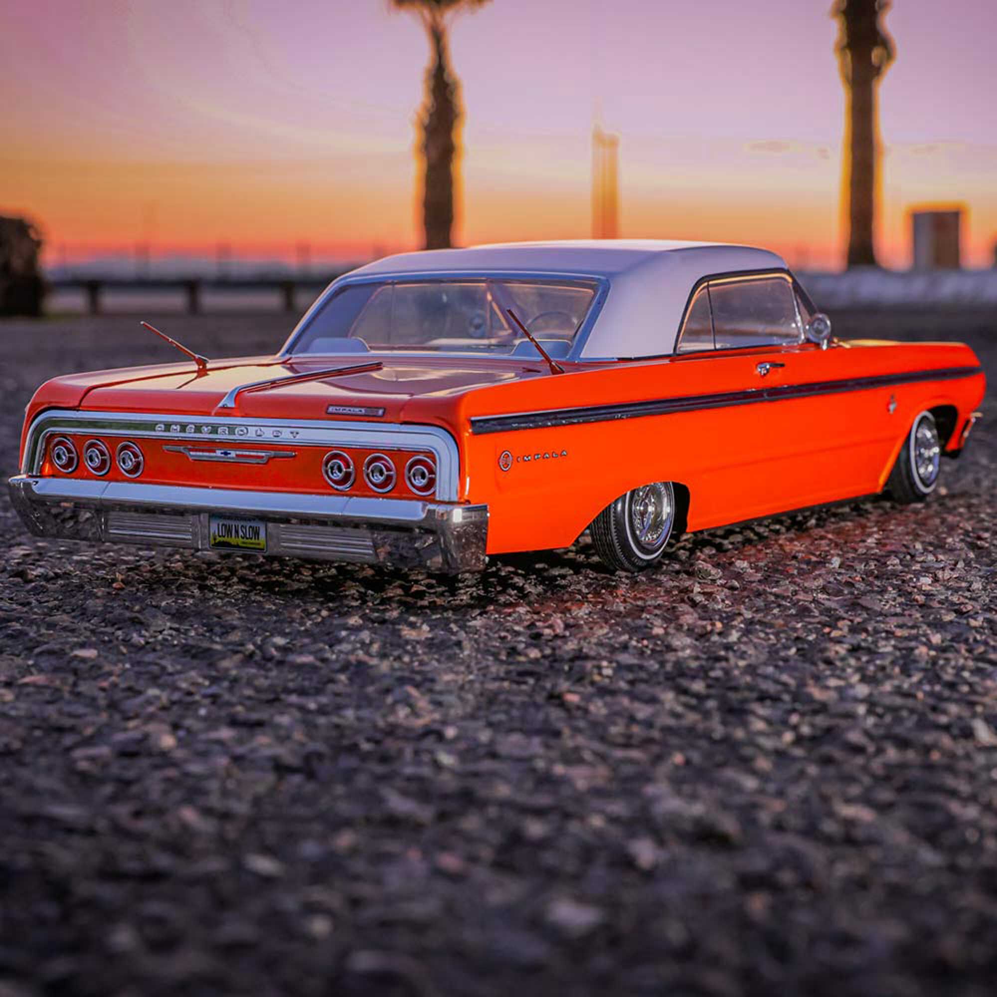 Redcat Racing 1/10 SixtyFour Chevrolet Impala Hopping Lowrider, Orange/White