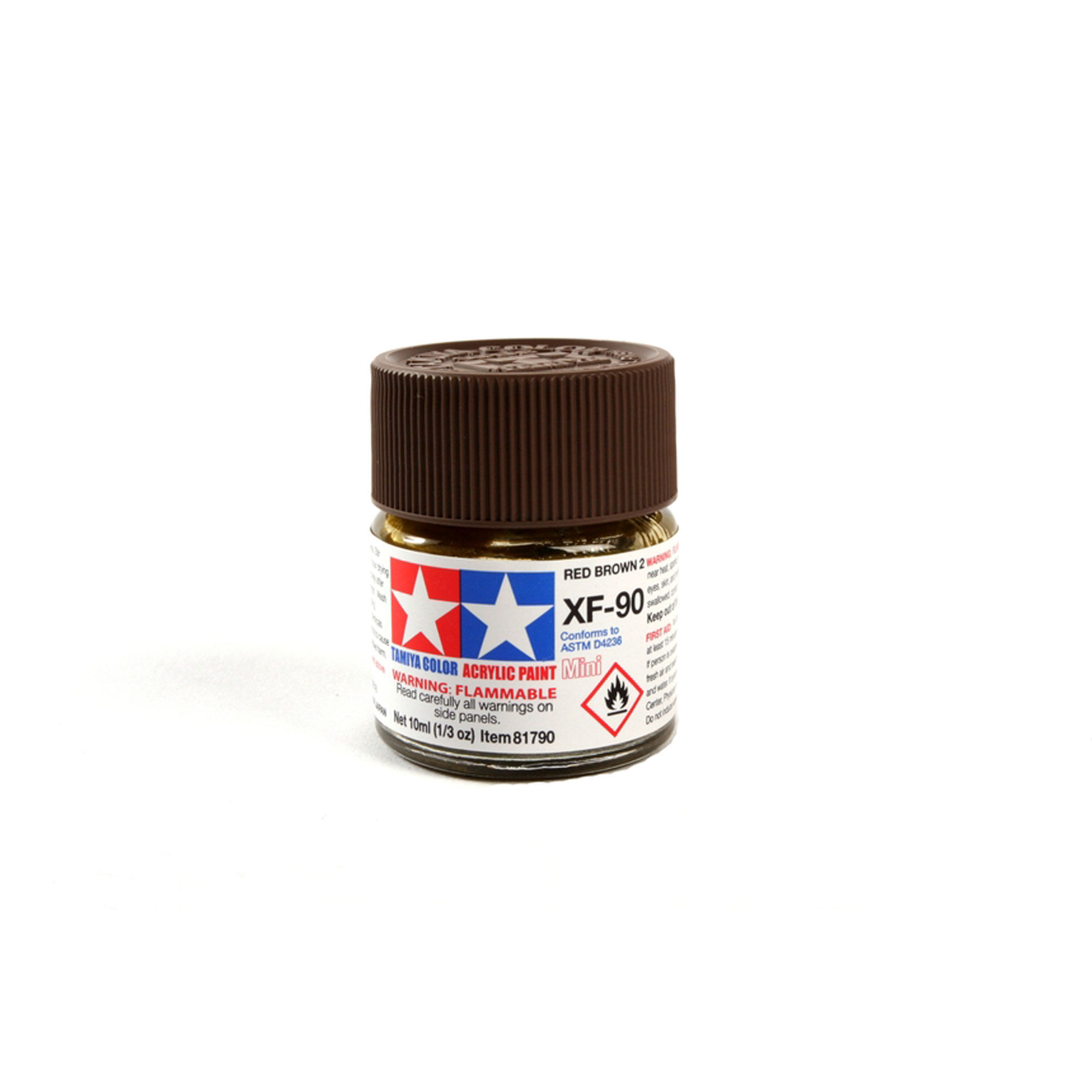 Tamiya Acrylic Mini XF-90 Red Brown 10ml Bottle (2)