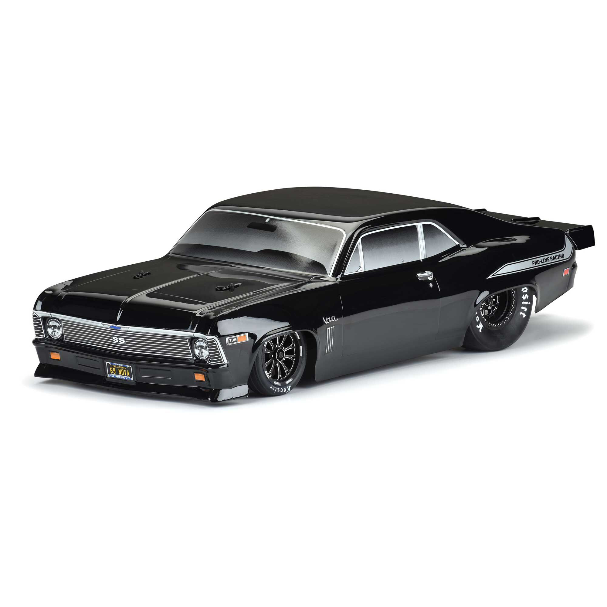 Pro-Line Racing 1/10 1969 Chevrolet Nova Tough-Color Black Body: Drag Car