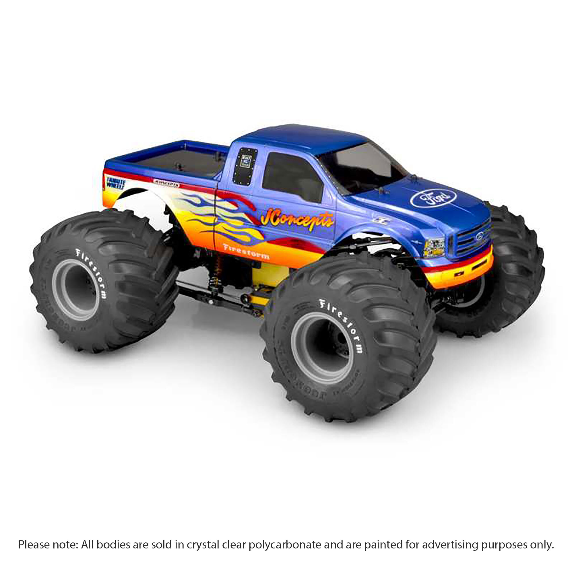 JConcepts, Inc. 1/10 2005 Ford F-250 Super Duty Monster Truck Clear Body
