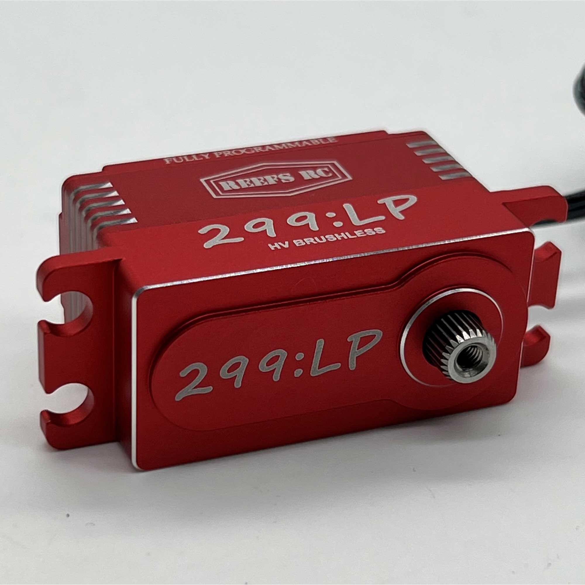REEFS RC 299:LP Low Profile Digital Metal Gear Waterproof Programmable Servo, Red