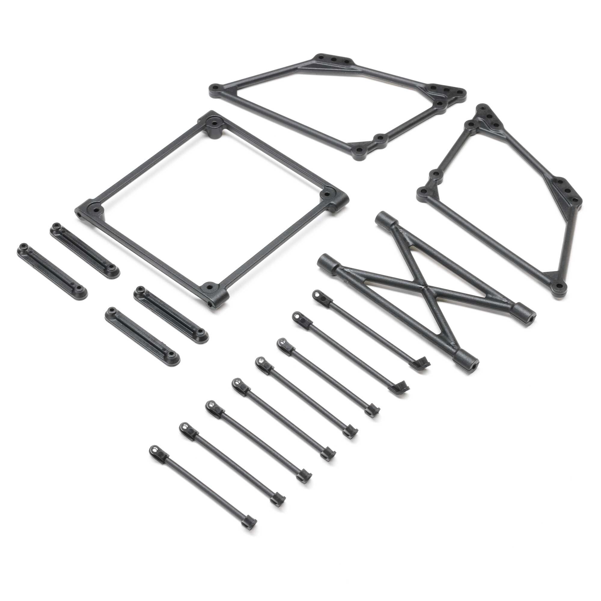 Losi Top Wing Mount Set, Black: 22S Sprint