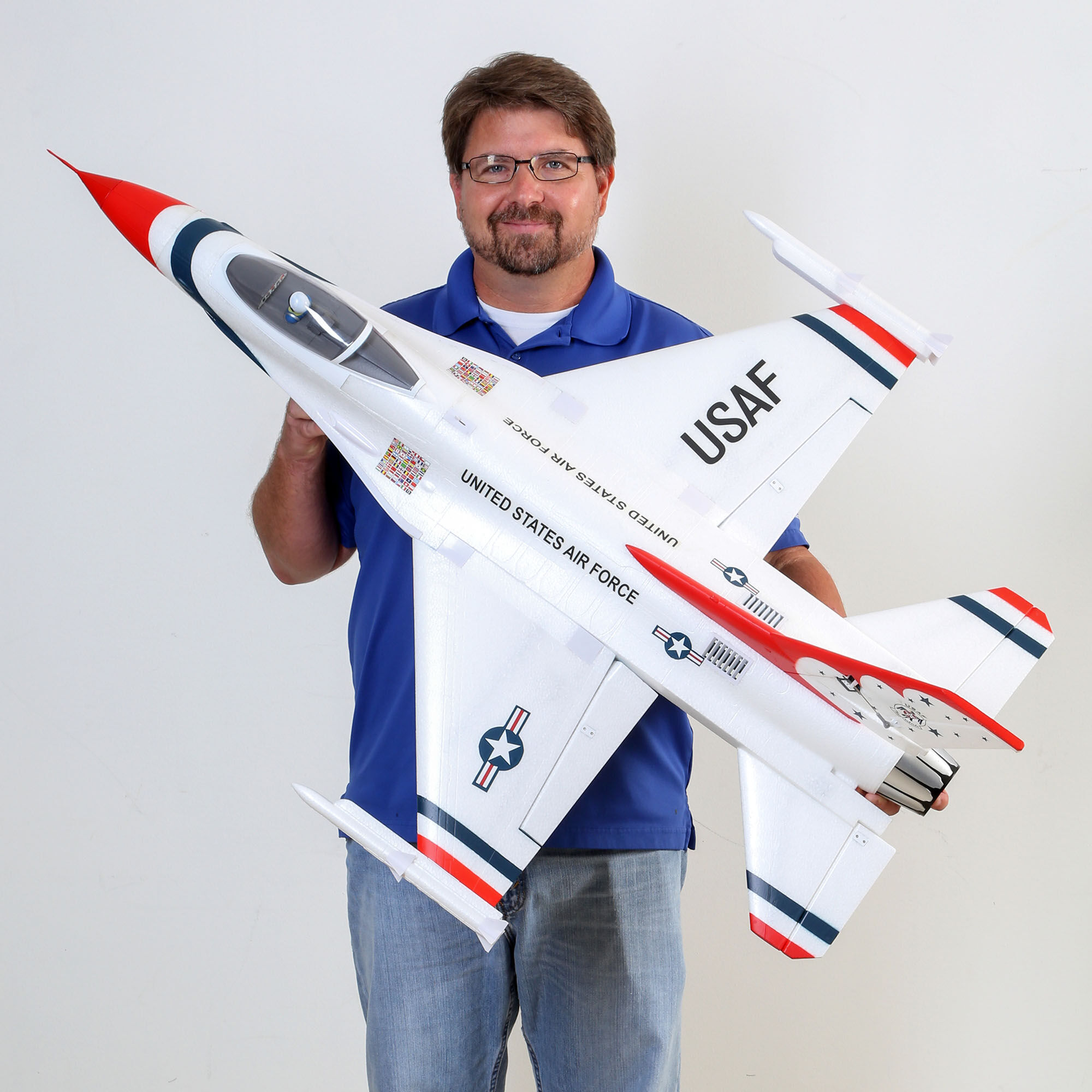 F-16 Thunderbirds 70mm EDF Jet BNF Basic with AS3X and SAFE Select, 815mm