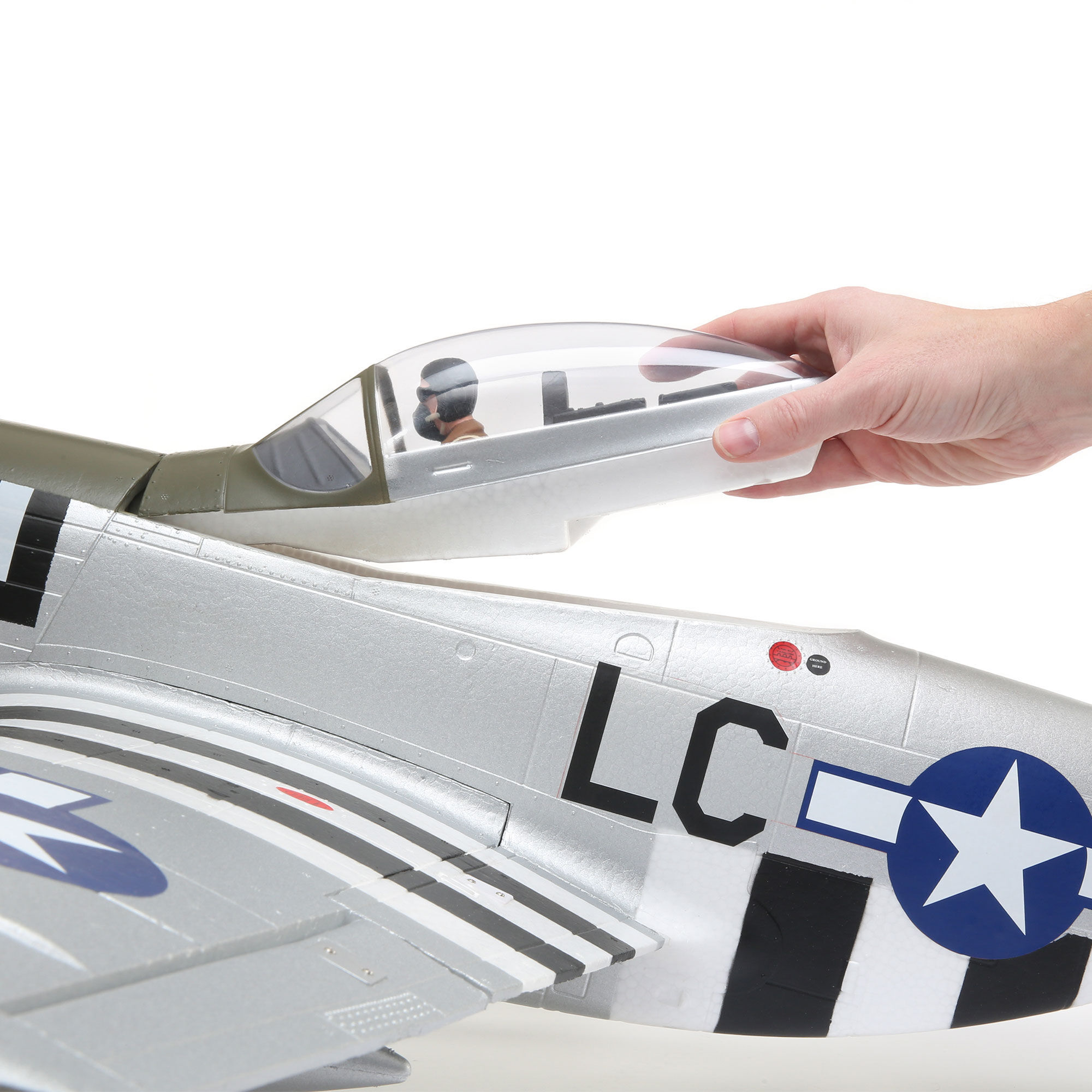 P-51D Mustang 1.2m BNF Basic with AS3X and SAFE Select