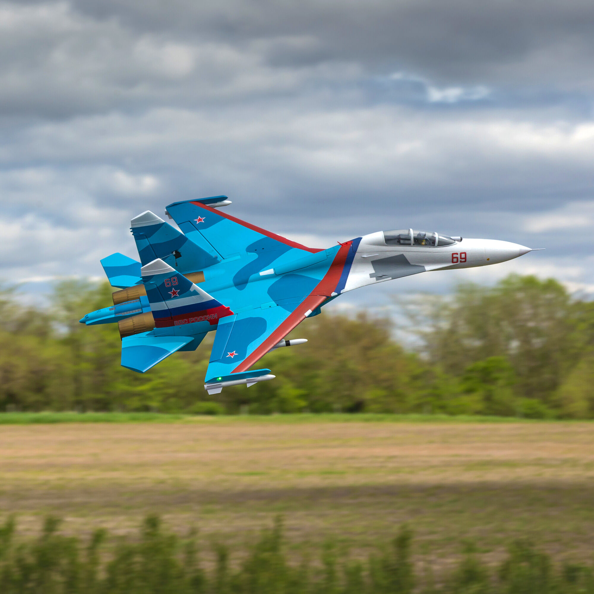 SU-30 Twin 70mm EDF BNF Basic with AS3X and SAFE Select, 1100mm