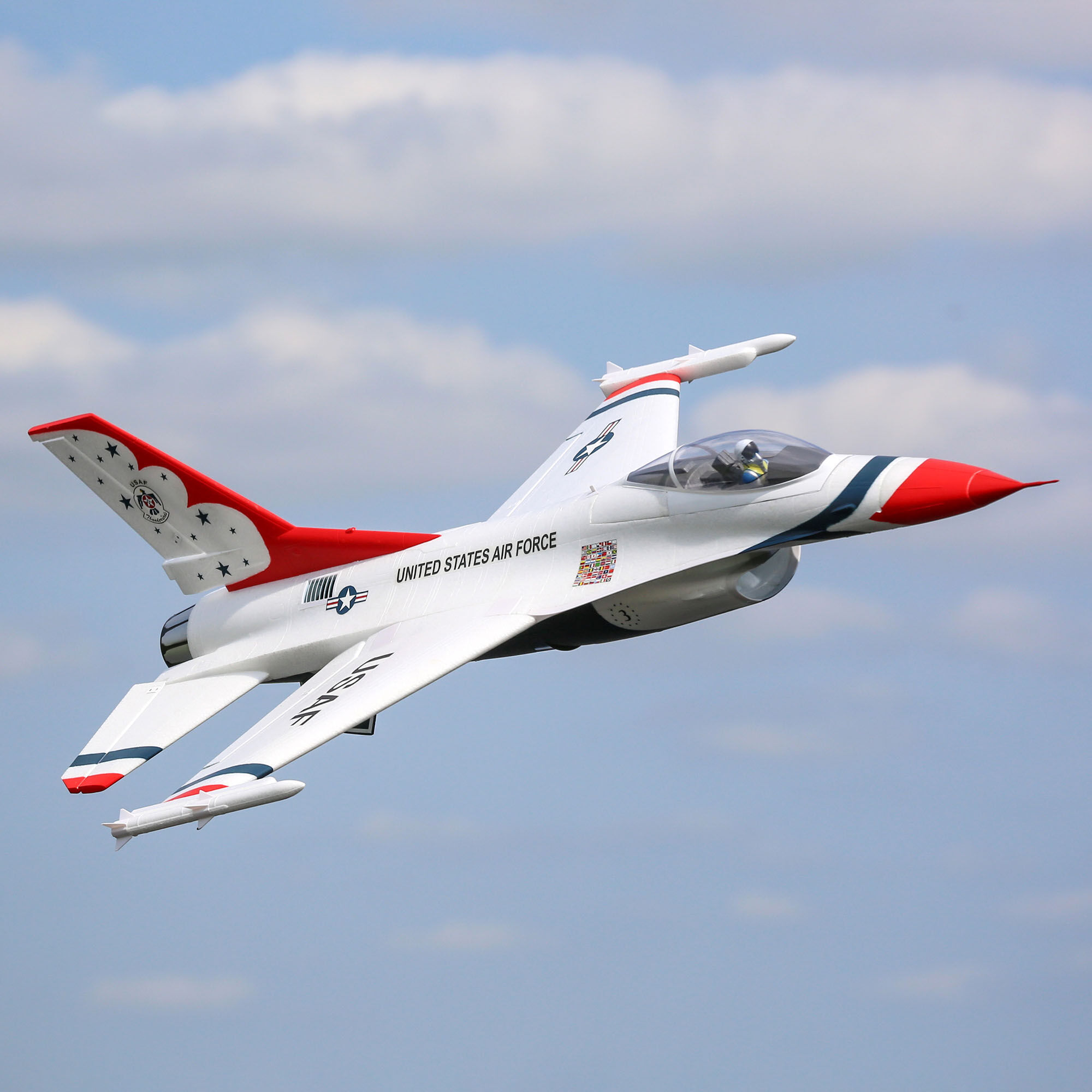 F-16 Thunderbirds 70mm EDF Jet BNF Basic with AS3X and SAFE Select, 815mm