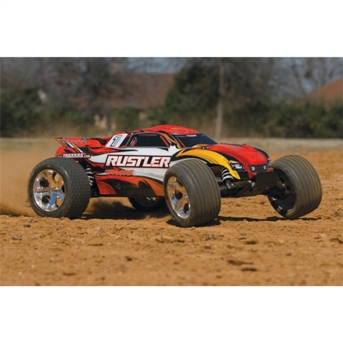 Traxxas Rustler XL-5 RTR RC Truck w/ID Battery & Quick Charger