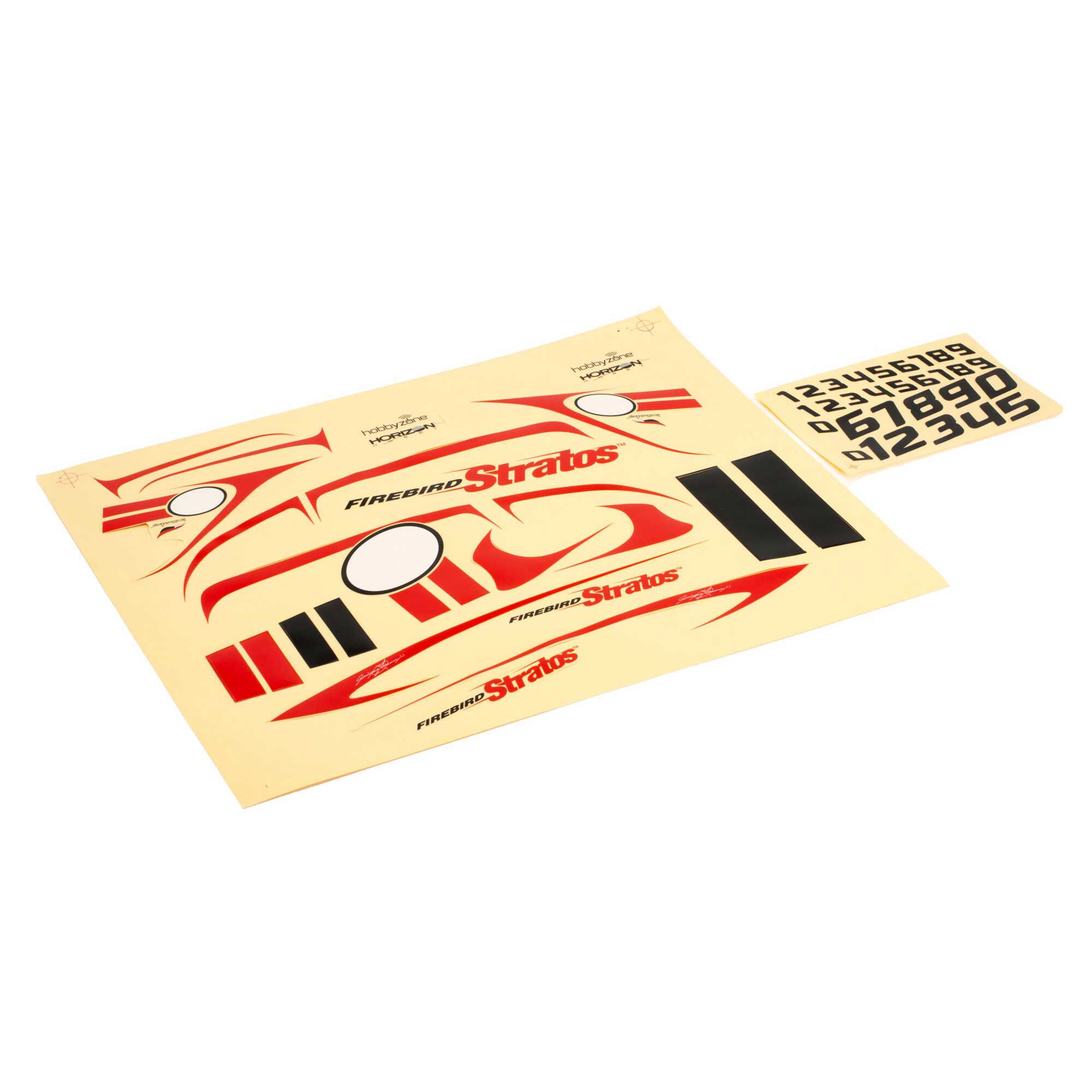 HobbyZone Decal Sheet: Firebird Stratos