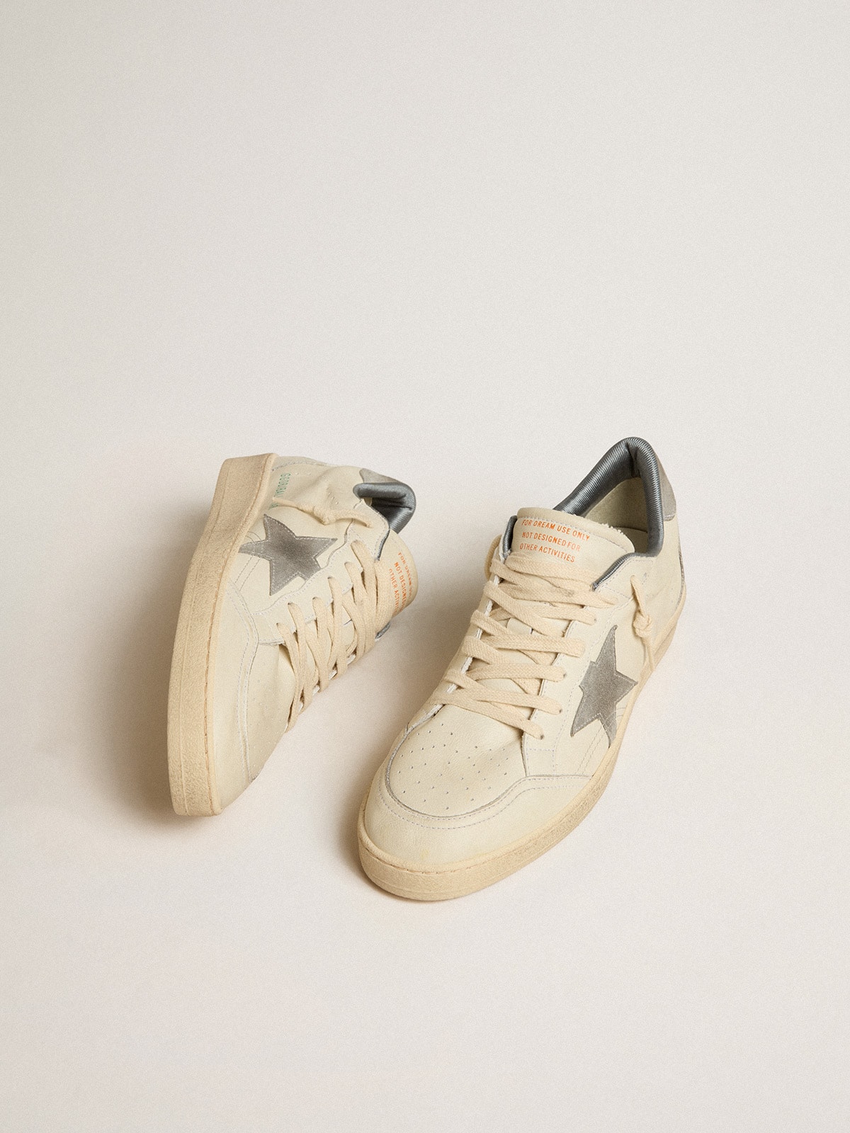 Ball Star in nappa leather with gray suede star and heel tab