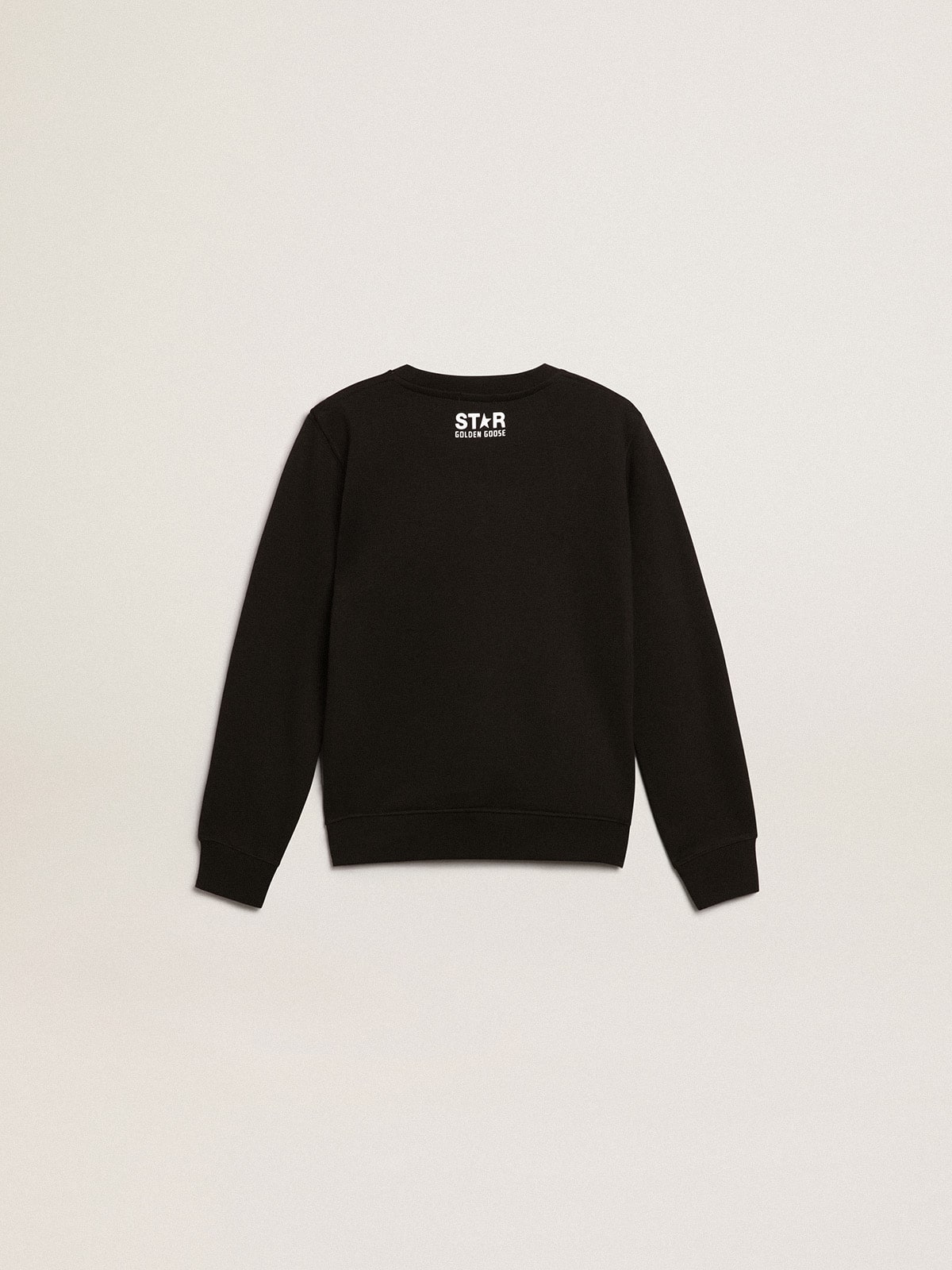 Boys' black sweatshirt with white maxi star on the front