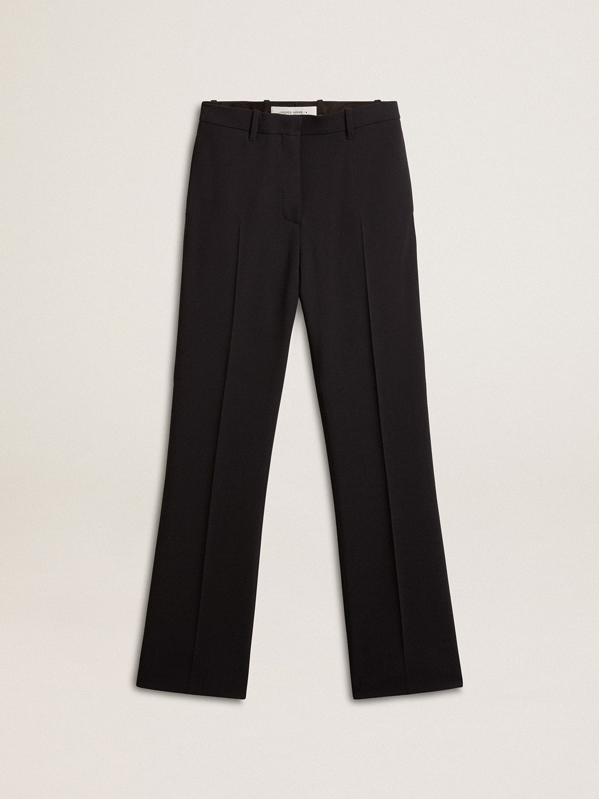 Women's soft black pants in wool blend