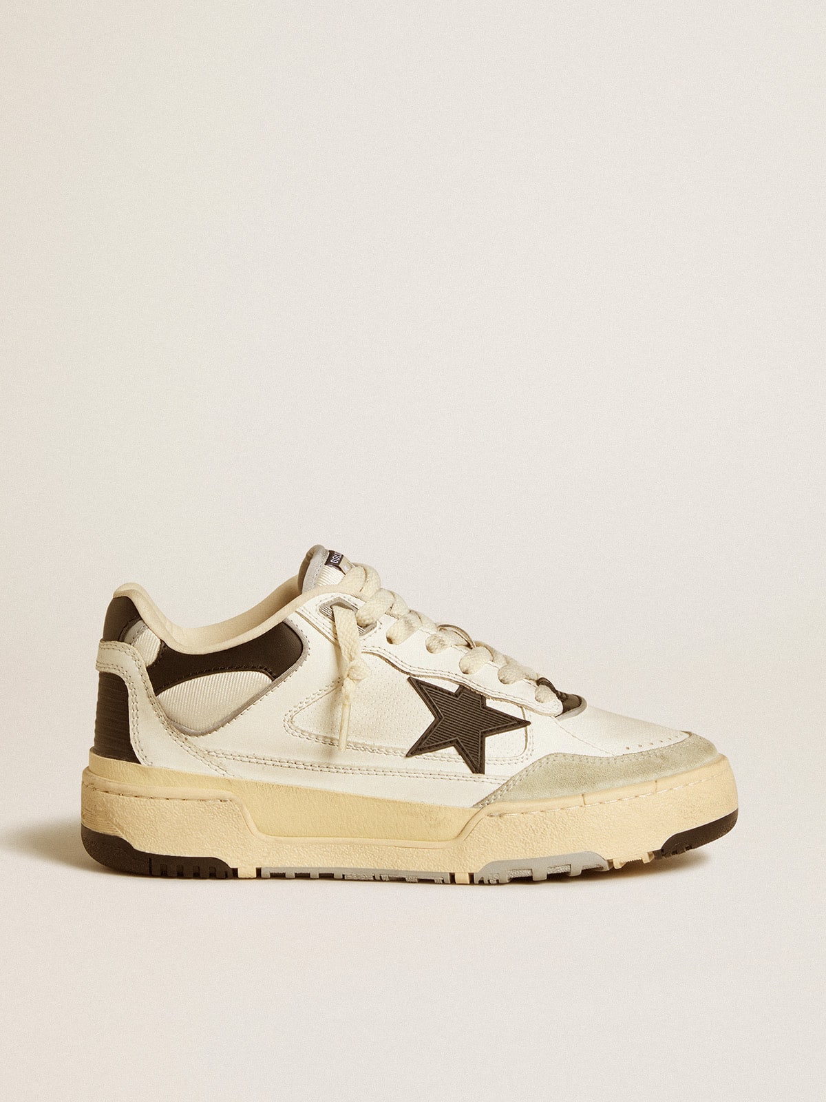 Men's Forty2 with black star and black leather heel tab