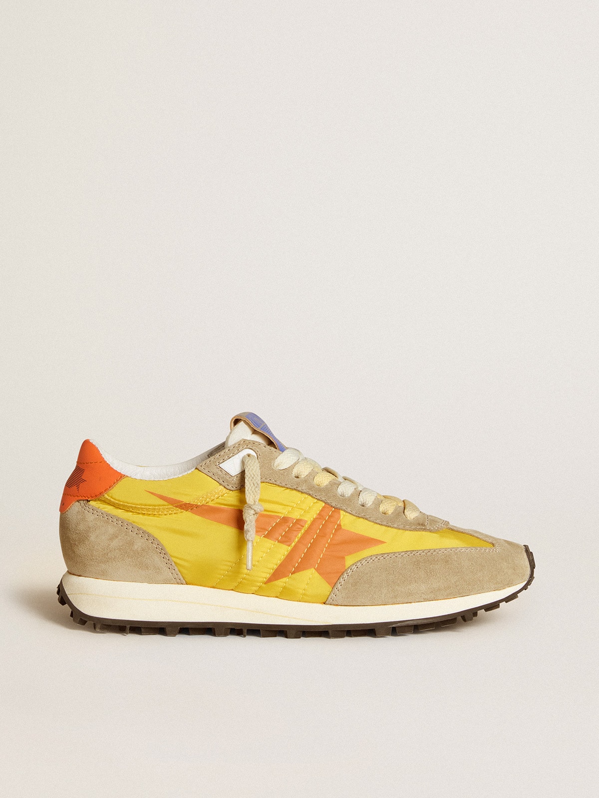 Women's Marathon with yellow nylon upper and orange star