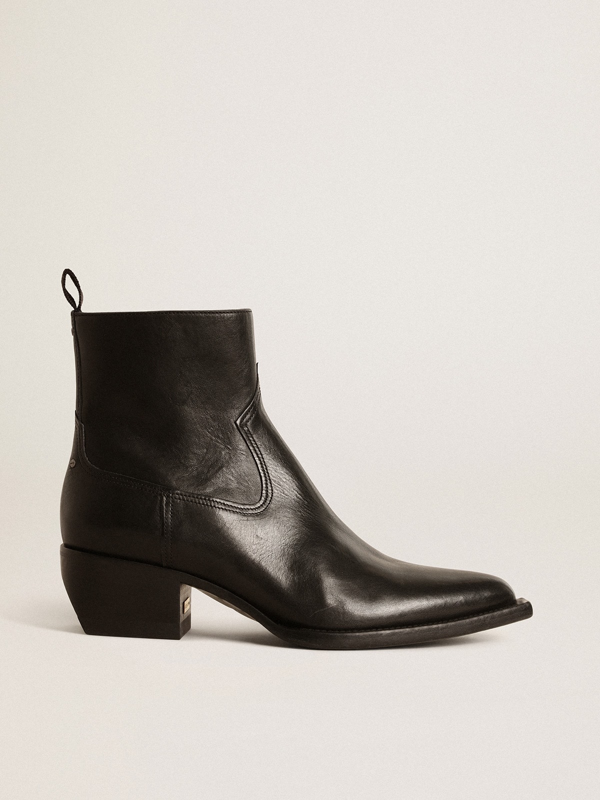 Men's low Debbie boots in black leather