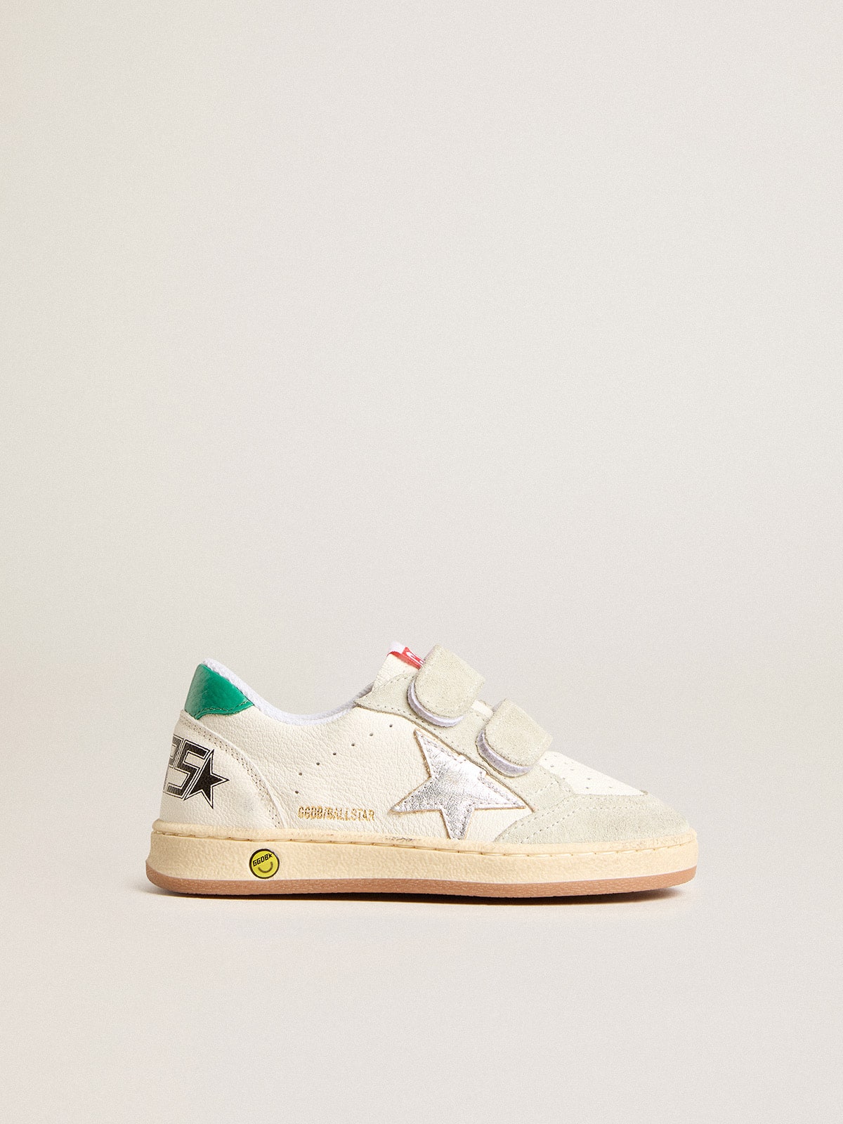 Young Ball Star with silver star and green suede heel tab