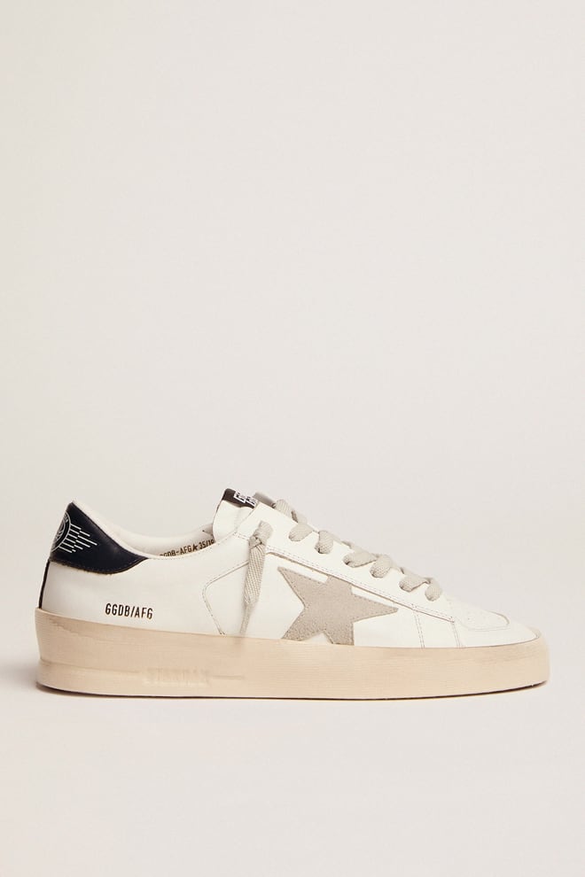 Women's Stardan with ice-gray suede star and blue heel tab
