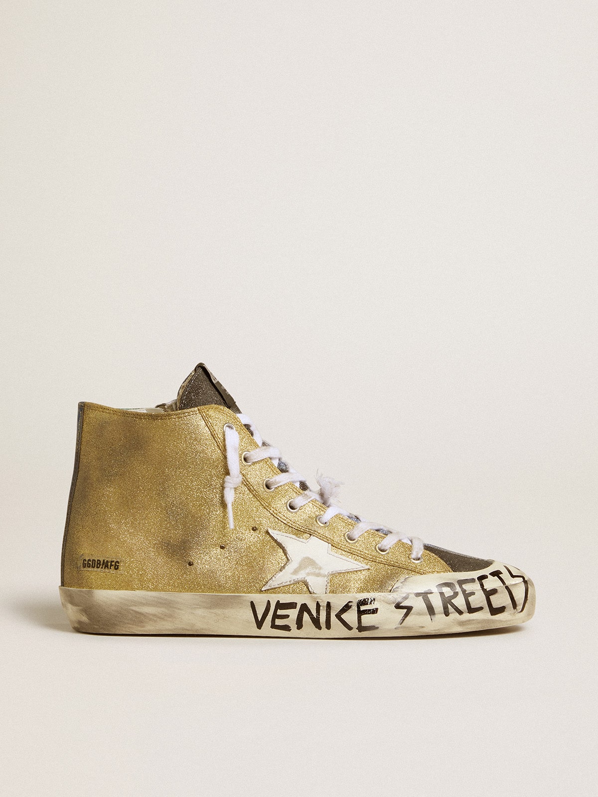 Men's Francy LAB in golden glitter with white leather star