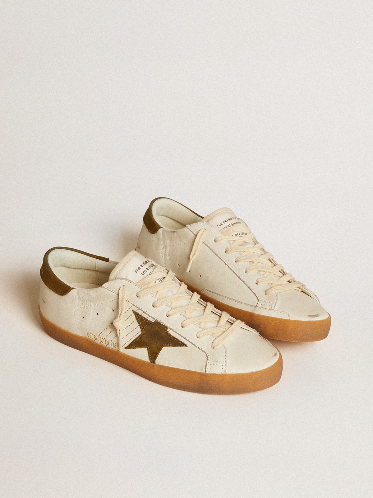 Men's Super-Star LTD with military green nubuck star and heel tab