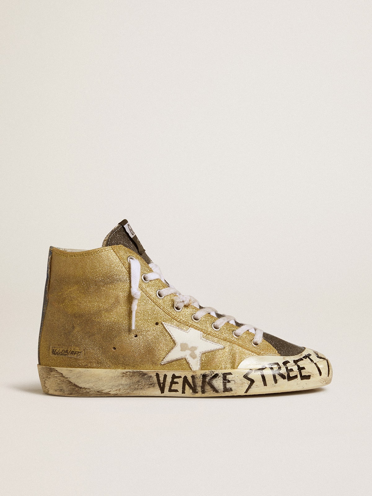 Women's Francy LAB in golden glitter with white leather star
