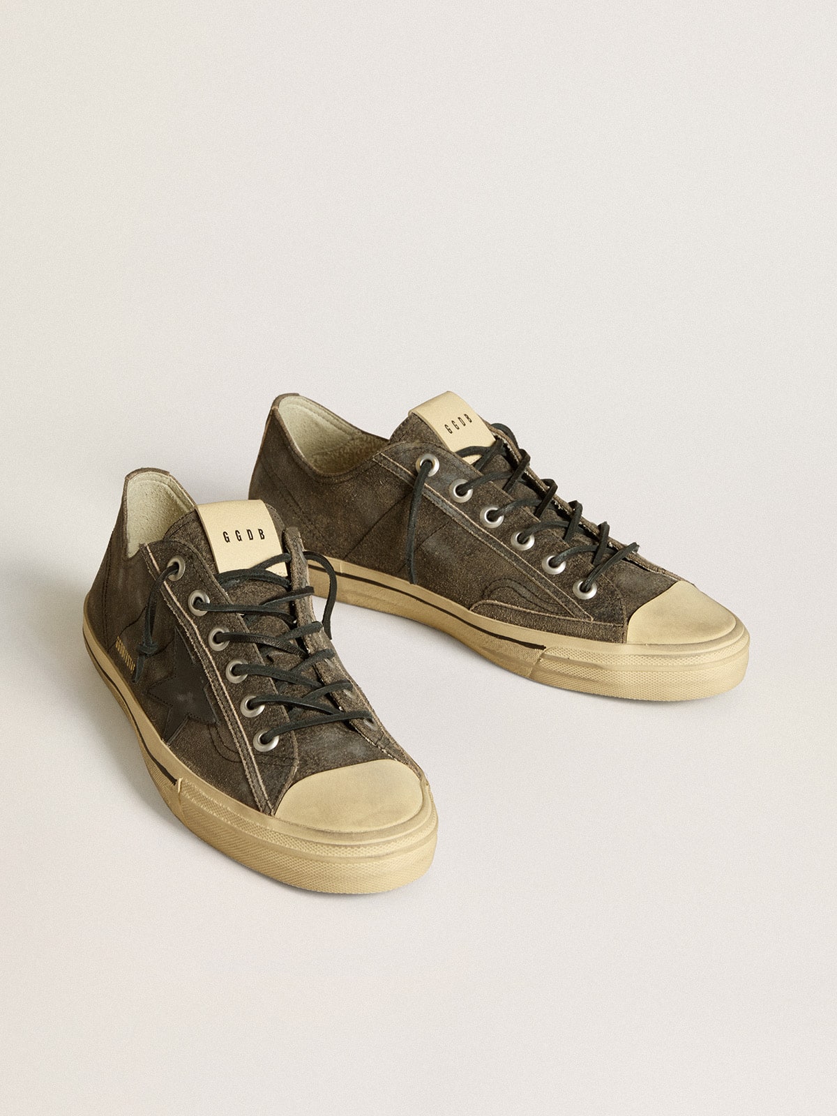 Men's V-Star in black suede with black leather star