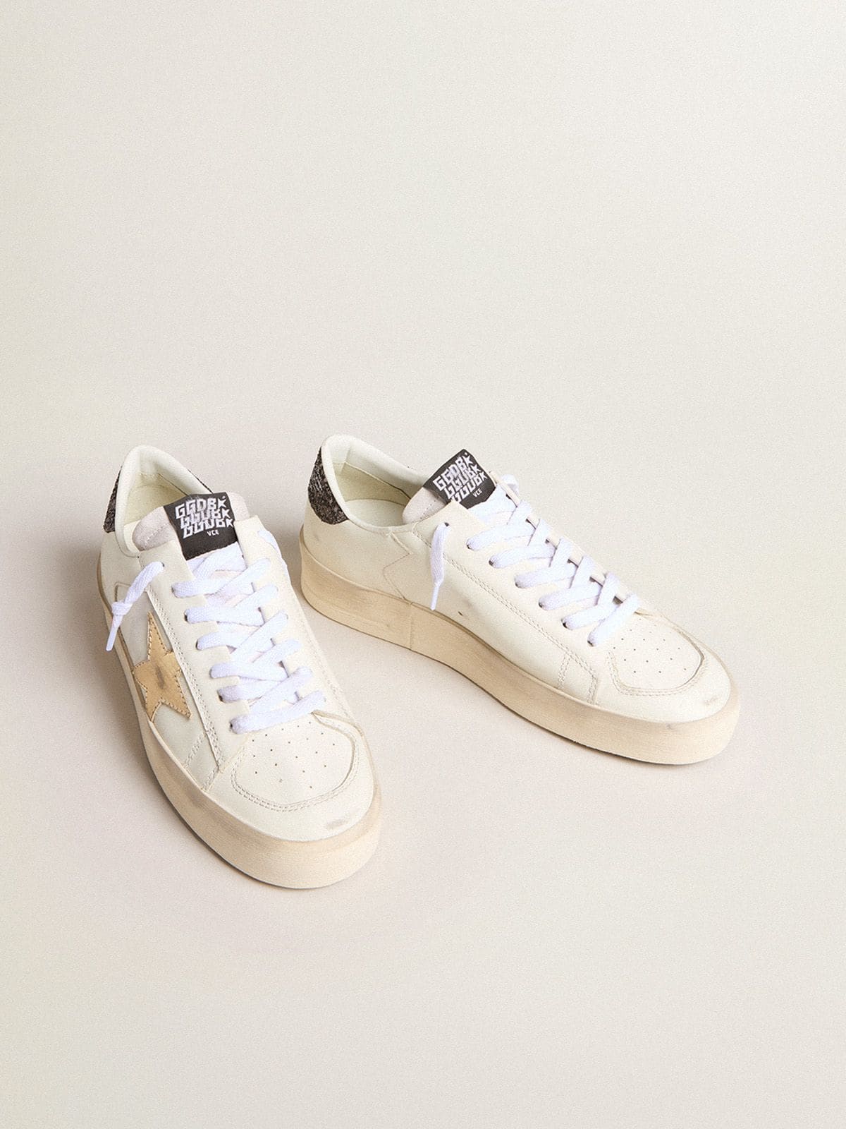 Women's Stardan with gold star and glitter heel tab
