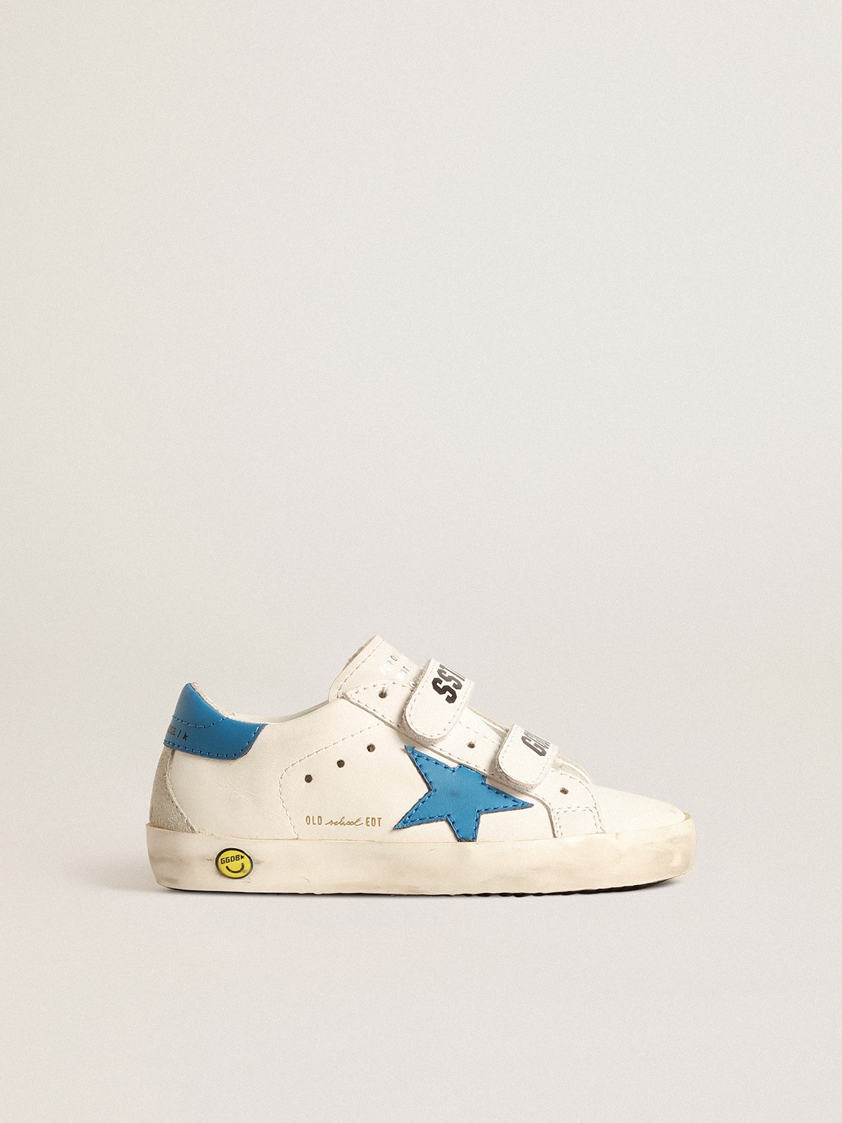 Young Old School in leather with light blue star and heel tab