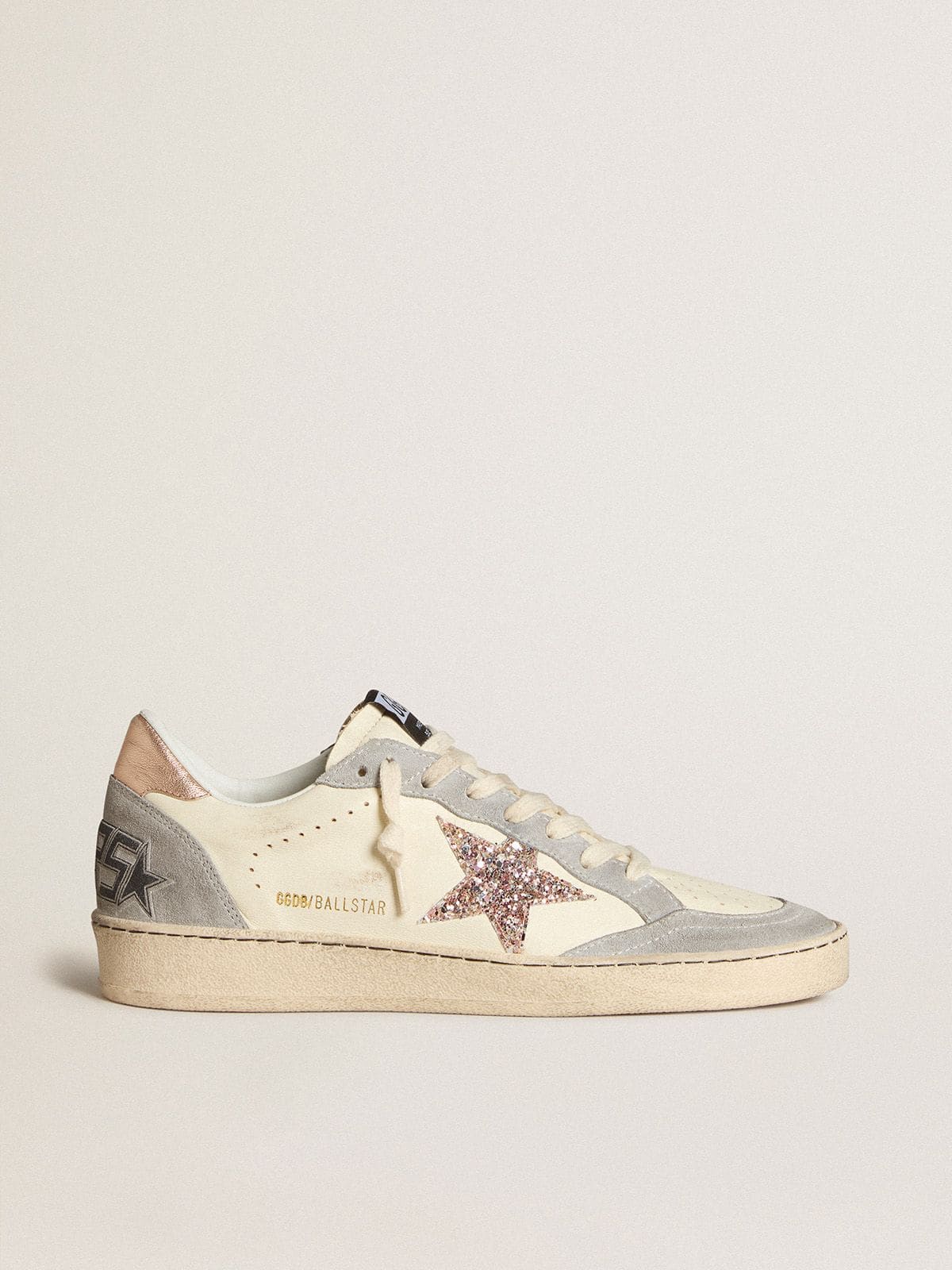 Ball Star in nappa with glitter star and metallic heel tab