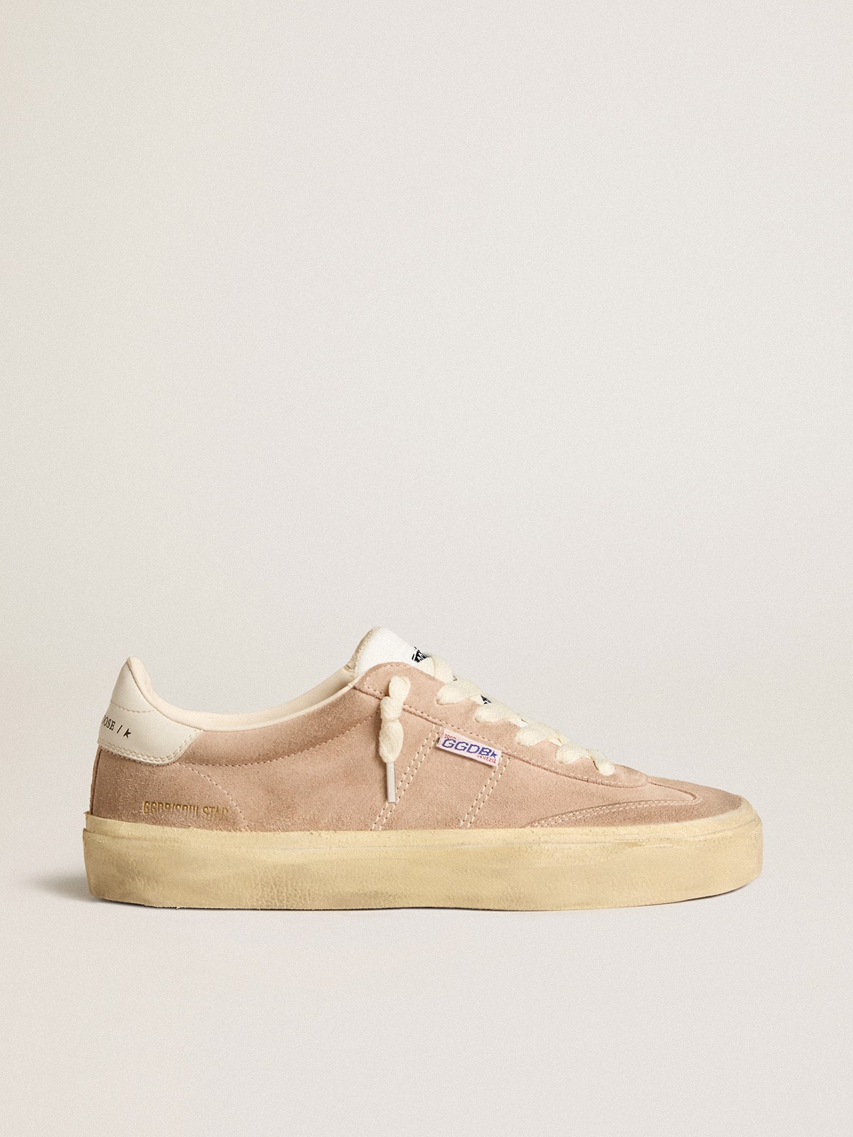 Women's Soul Star in pink suede with milk-white leather heel tab