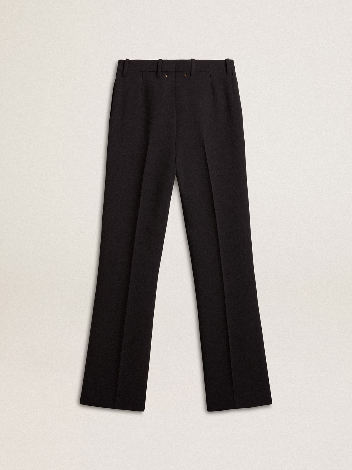 Women's soft black pants in wool blend