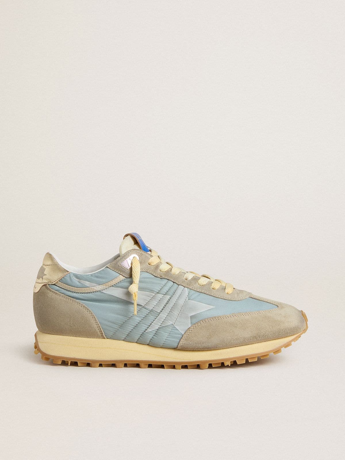 Men's Marathon with light blue nylon upper and pastel blue star