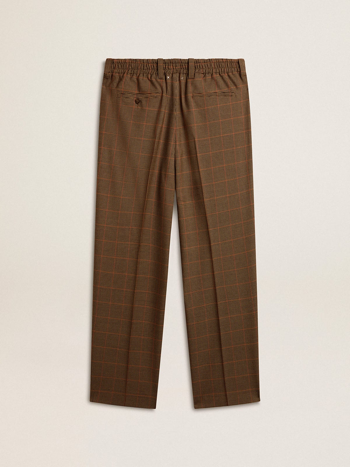 Men's pants in three-colored houndstooth