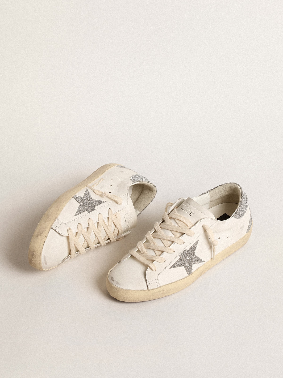 Women's Super-Star with silver Swarovski crystal star and heel tab