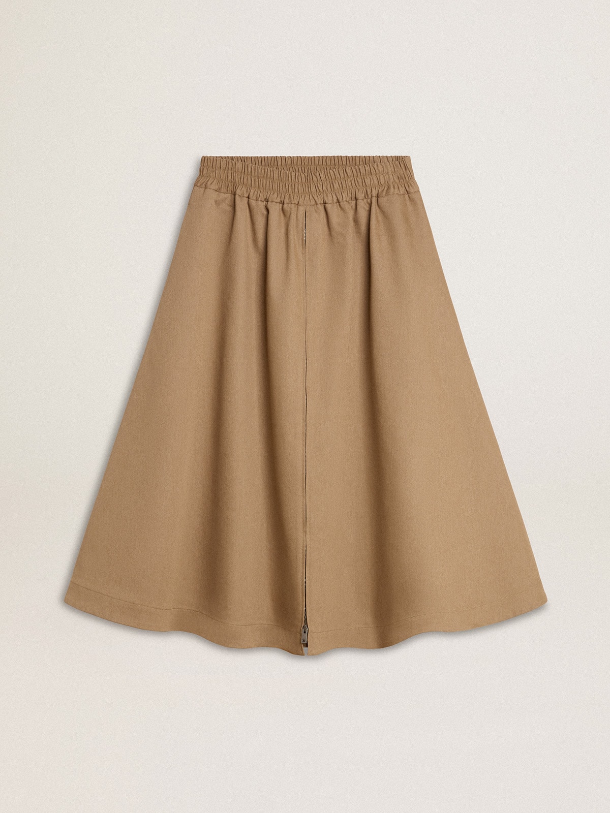 Women's beige circle skirt