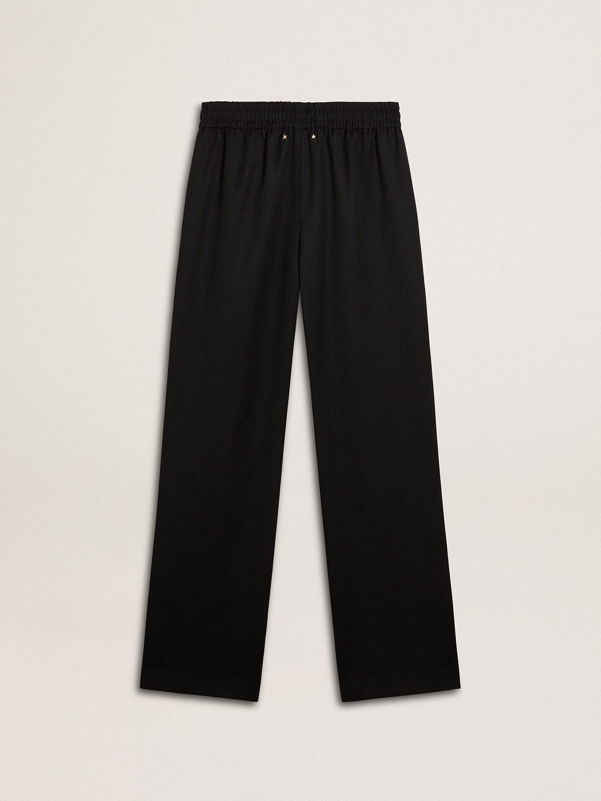 Women's black lightweight wool joggers
