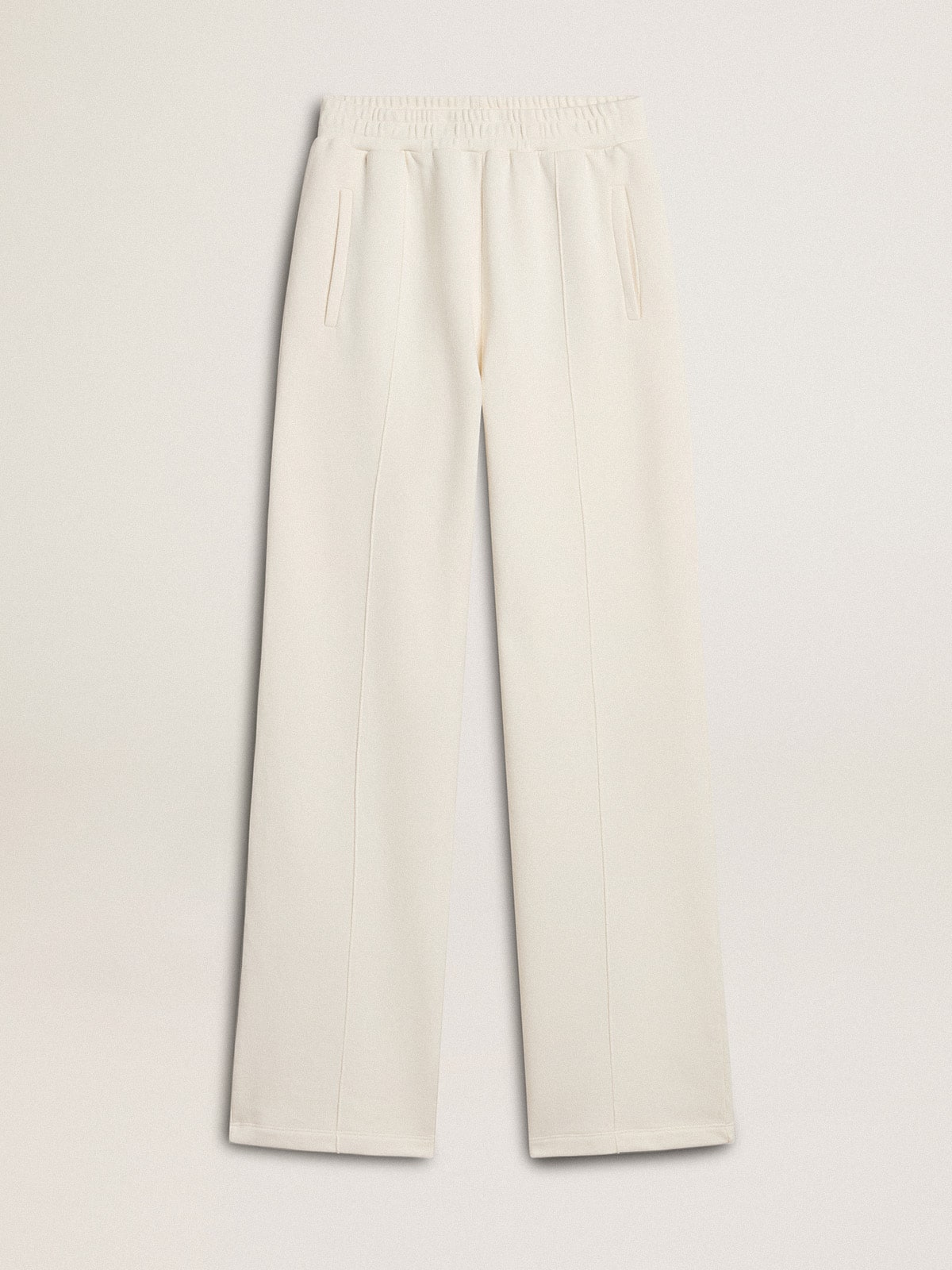 Women's white cotton joggers