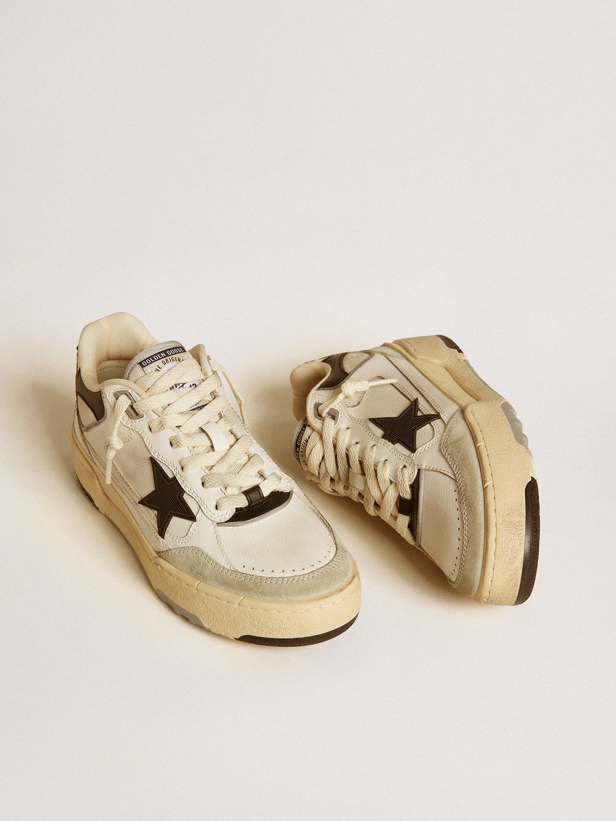 Men's Forty2 with black star and black leather heel tab