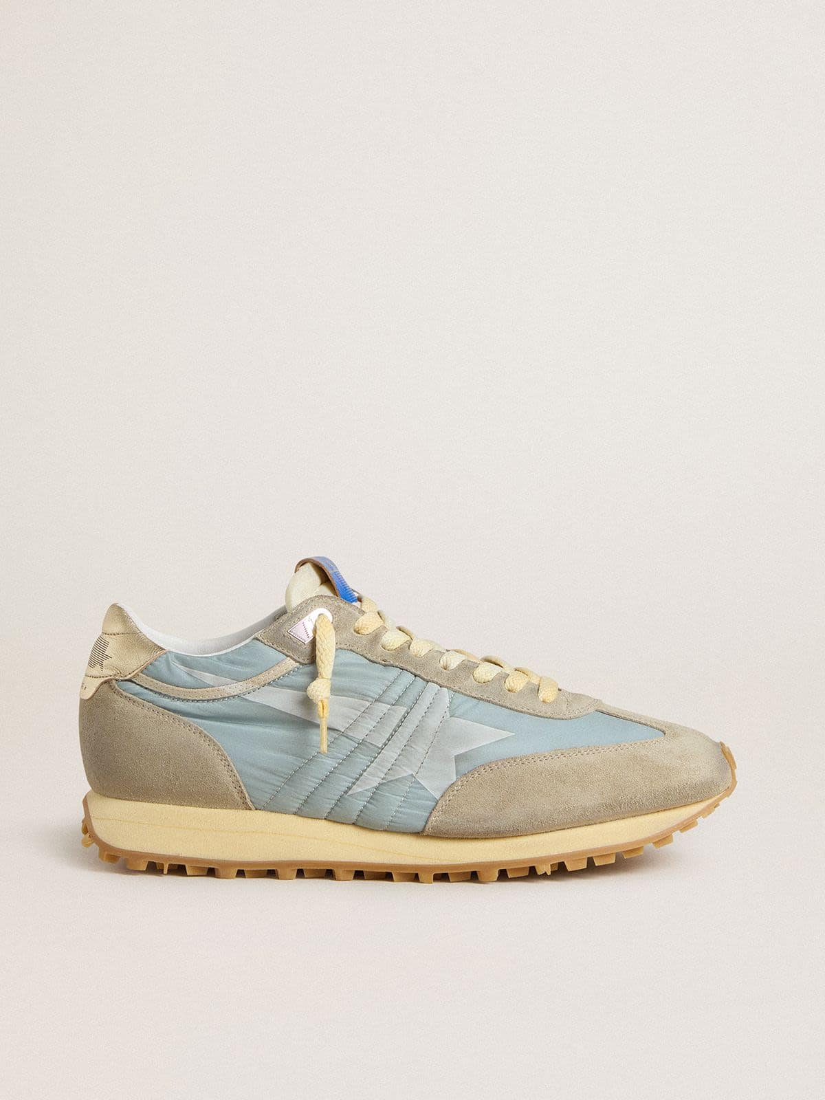 Women's Marathon with light blue nylon upper and pastel blue star