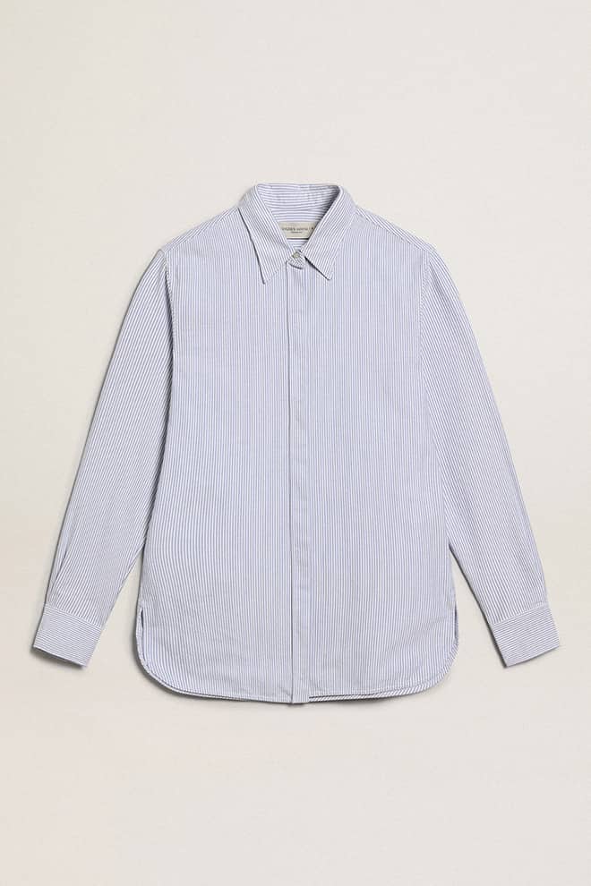 Women's shirt with narrow stripes