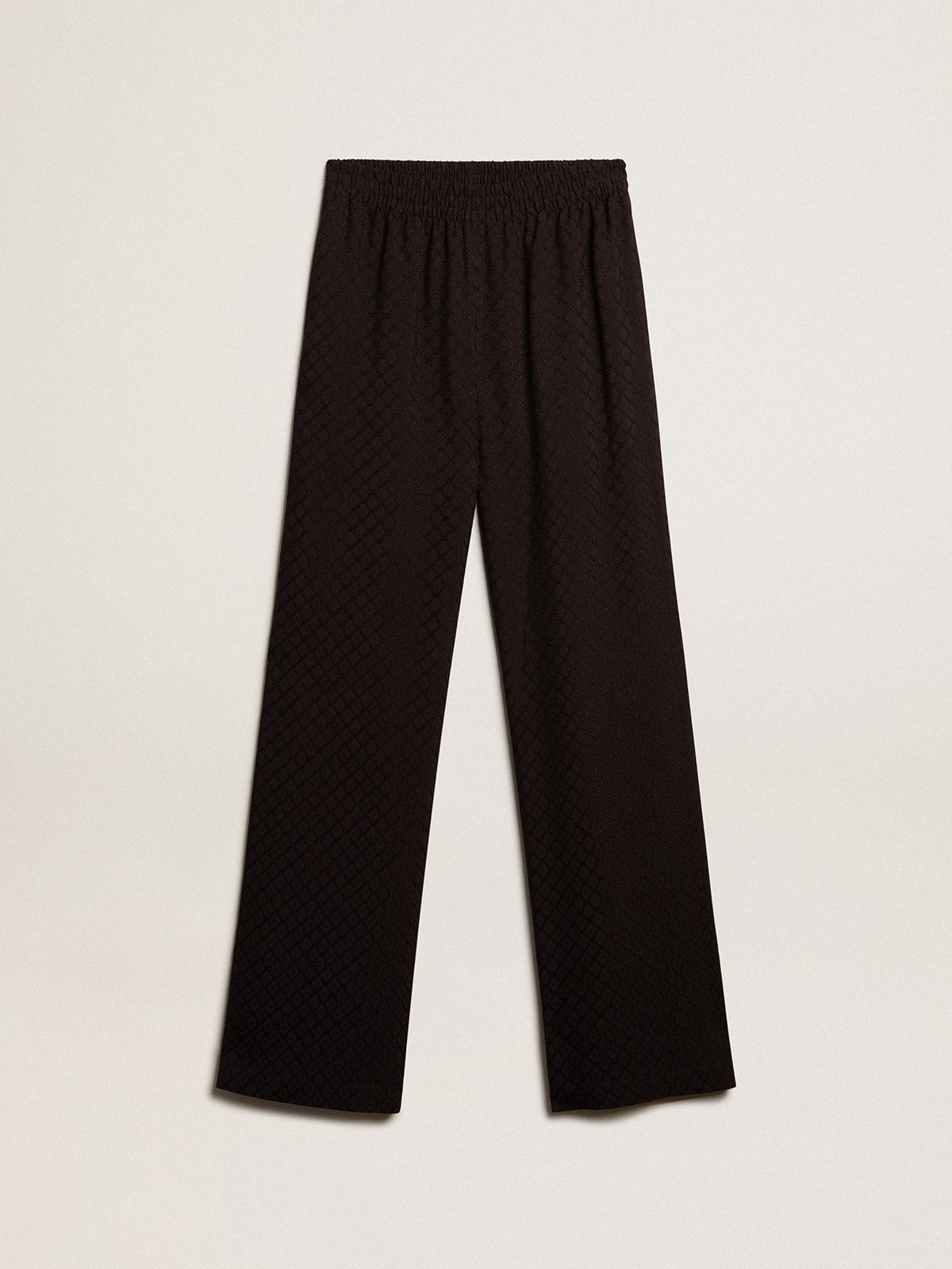 Women's black viscose joggers