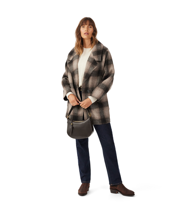 Ross wool check coat