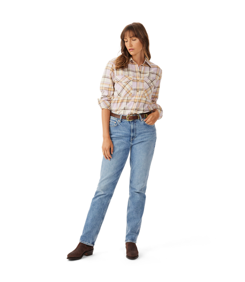 Anna check flannel shirt