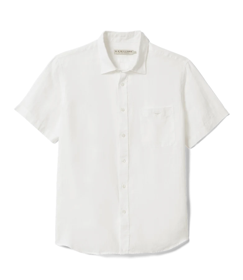 Regular linen short sleeve shirt