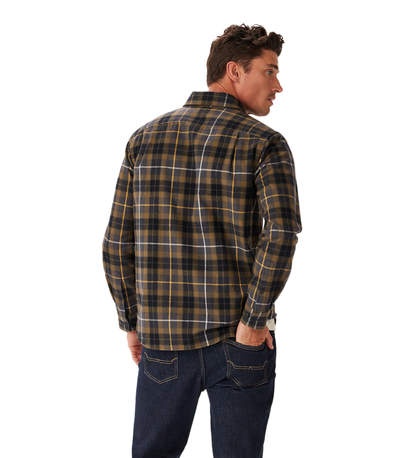 Field flannel check overshirt