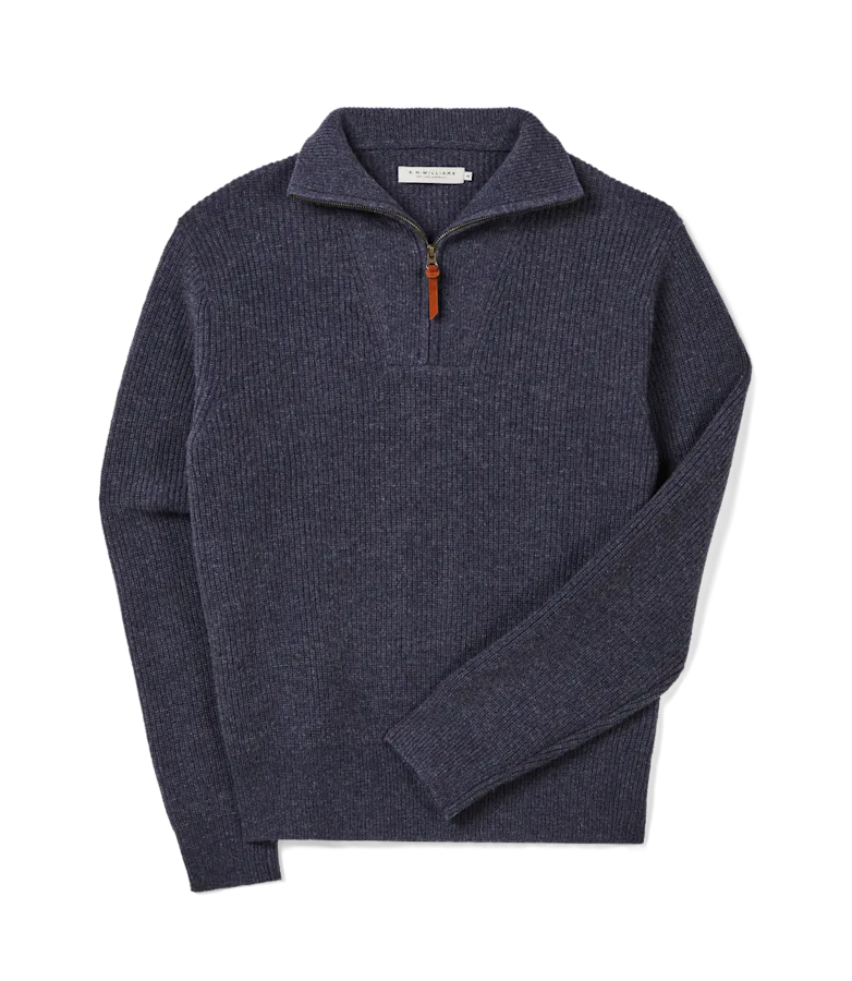Linton 1/4 zip lambswool knit