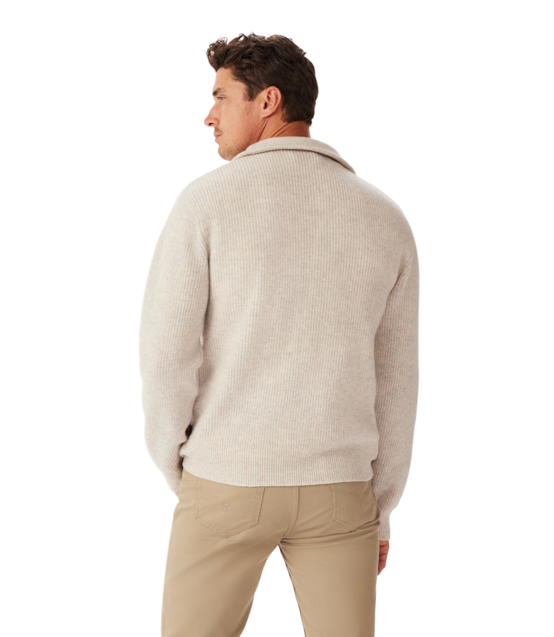 Linton 1/4 zip lambswool knit