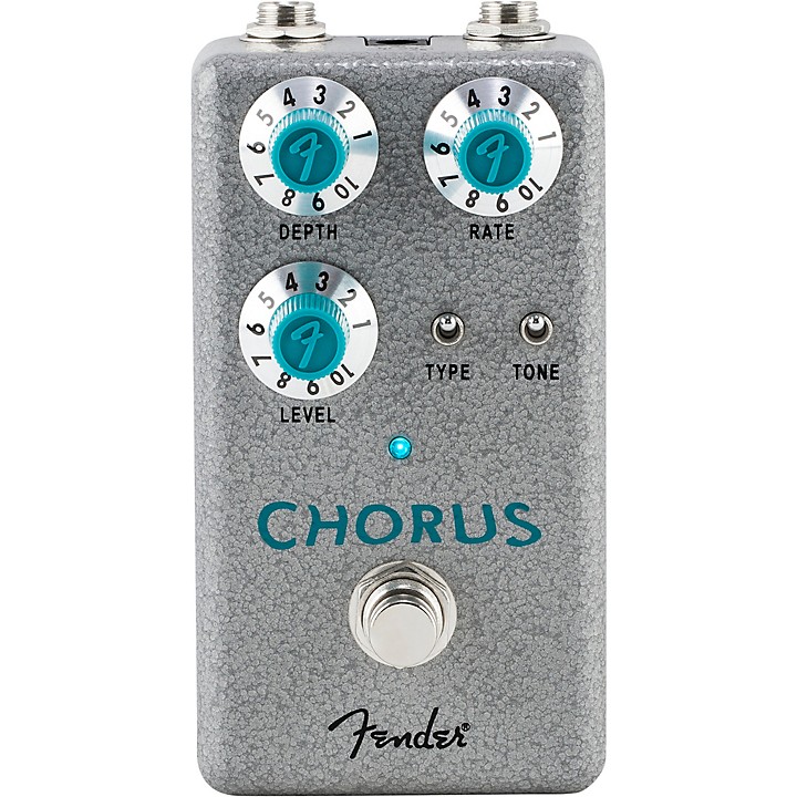 Fender Hammertone Chorus Effects Pedal Gray and Aqua